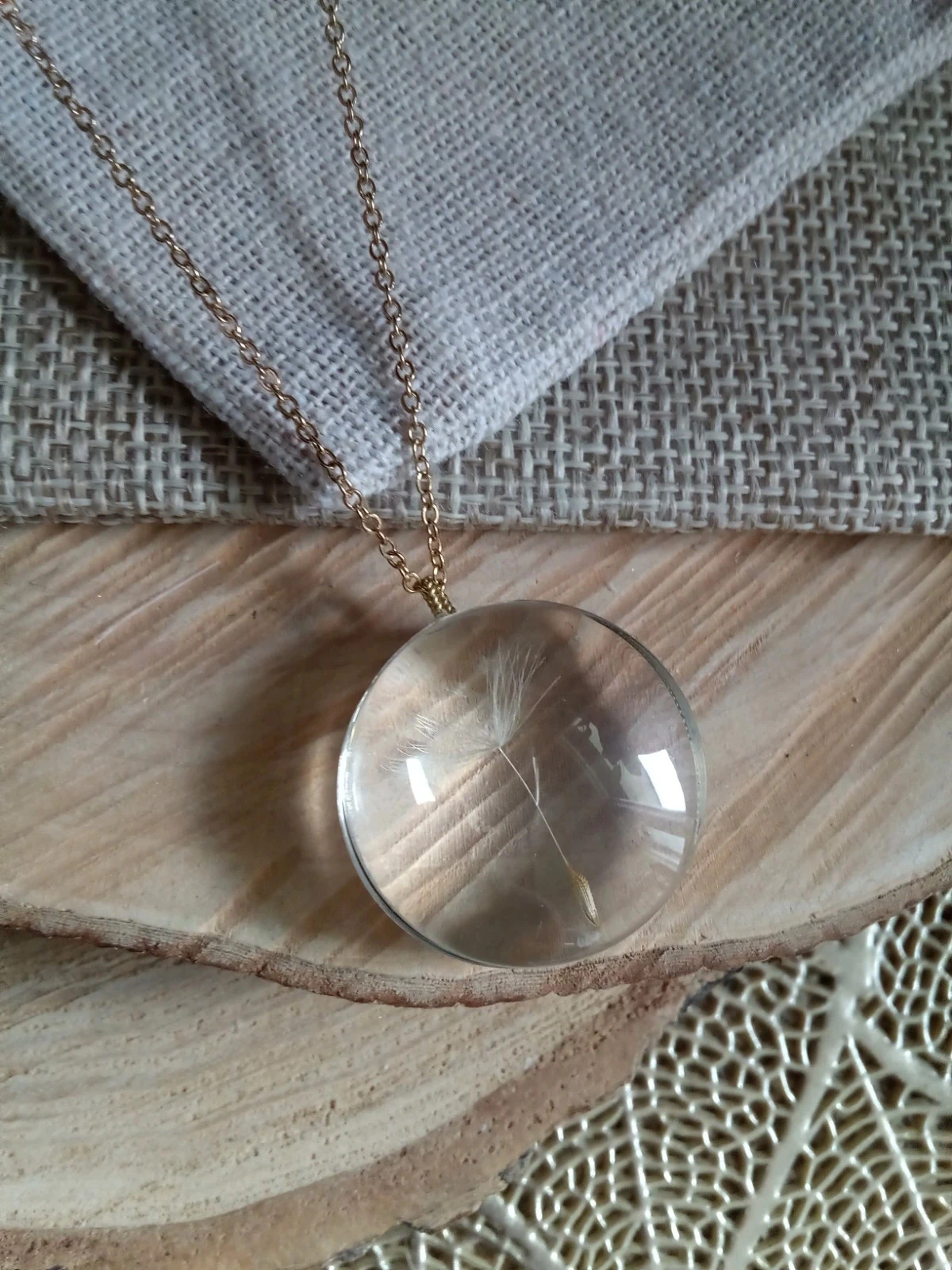 Collier médaillon graine de vie – photo 2